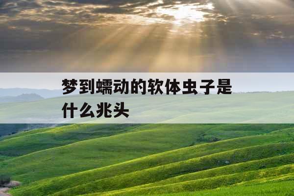 梦到蠕动的软体虫子是什么兆头