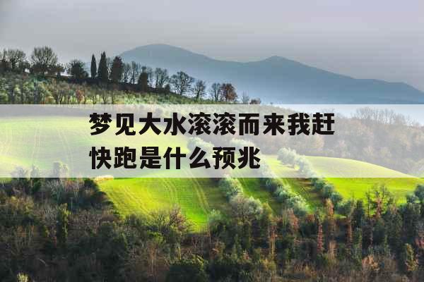 梦见大水滚滚而来我赶快跑是什么预兆