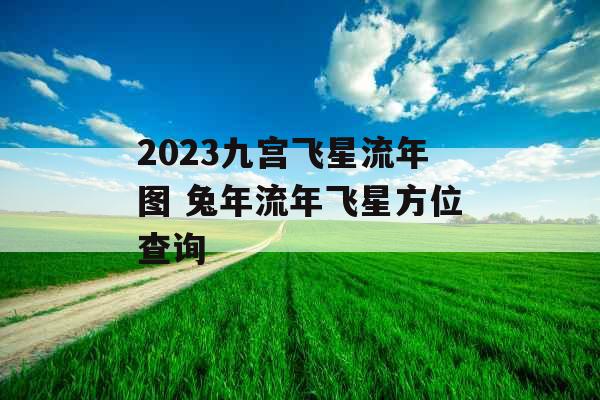 2023九宫飞星流年图 兔年流年飞星方位查询