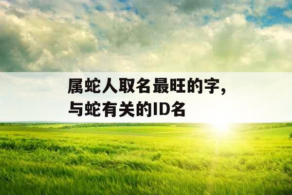 属蛇人取名最旺的字,与蛇有关的ID名