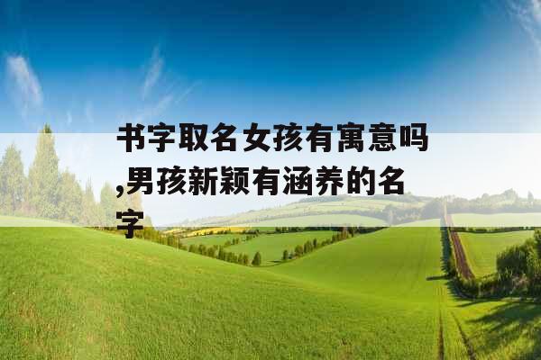 书字取名女孩有寓意吗,男孩新颖有涵养的名字