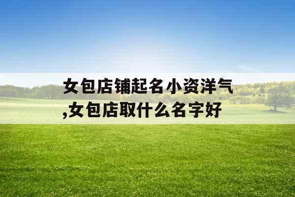 女包店铺起名小资洋气,女包店取什么名字好