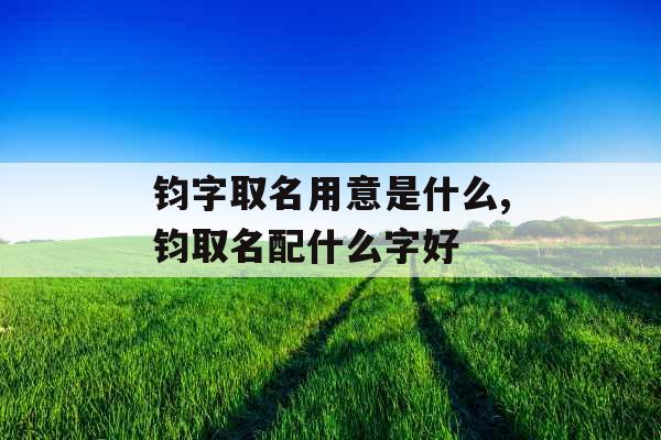 钧字取名用意是什么,钧取名配什么字好