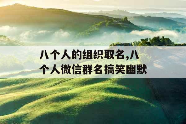 八个人的组织取名,八个人微信群名搞笑幽默