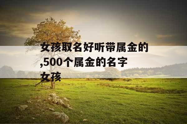 女孩取名好听带属金的,500个属金的名字女孩