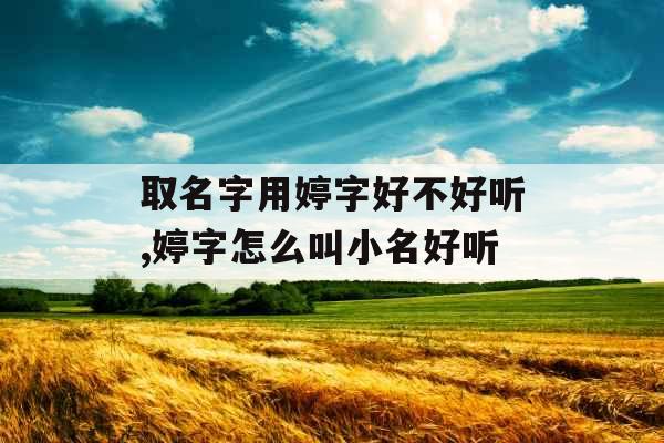 取名字用婷字好不好听,婷字怎么叫小名好听