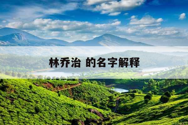 林乔治 的名字解释