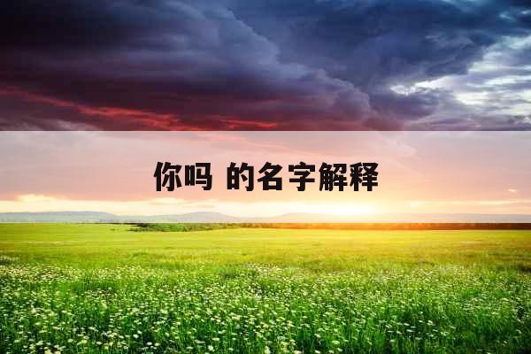 你吗 的名字解释