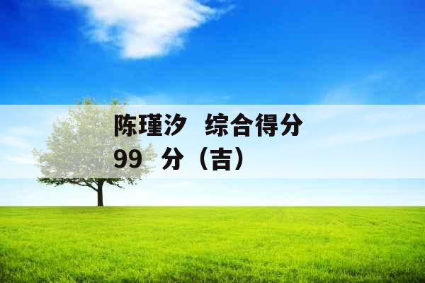 陈瑾汐  综合得分 99  分（吉） 