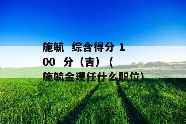 施毓  综合得分 100  分（吉） (施毓金现任什么职位)