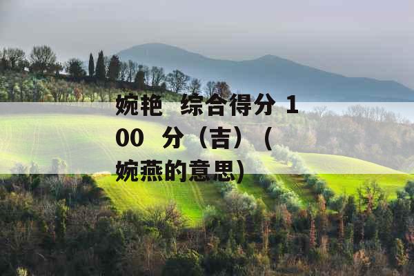 婉艳  综合得分 100  分（吉） (婉燕的意思)