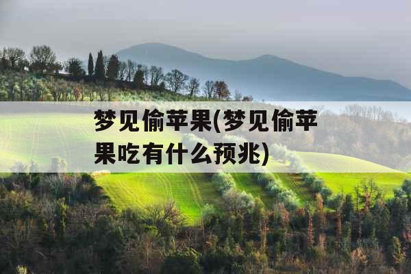 梦见偷苹果(梦见偷苹果吃有什么预兆)