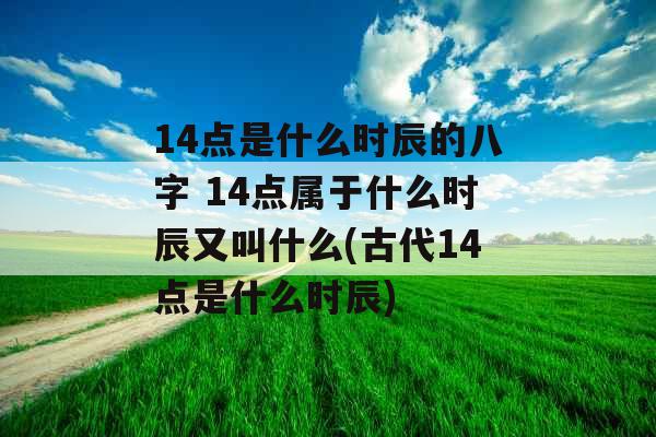 14点是什么时辰的八字 14点属于什么时辰又叫什么(古代14点是什么时辰)