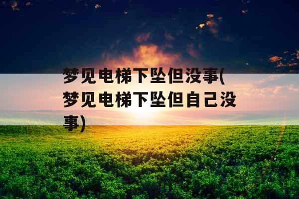 梦见电梯下坠但没事(梦见电梯下坠但自己没事) 梦见电梯下坠但没事(梦见电梯下坠但自己没事)