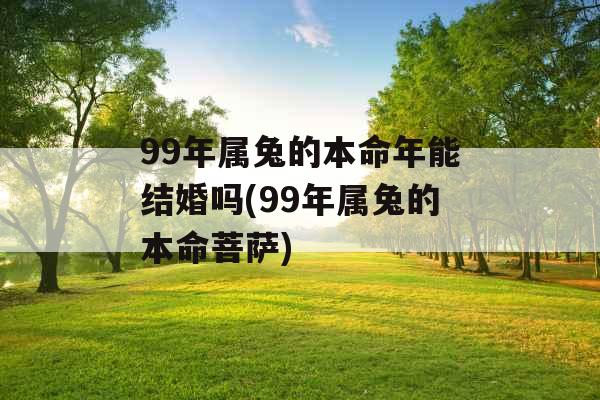 99年属兔的本命年能结婚吗(99年属兔的本命菩萨)