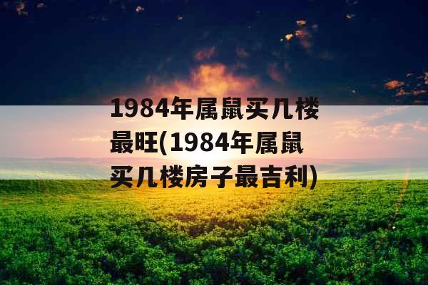 1984年属鼠买几楼最旺(1984年属鼠买几楼房子最吉利)