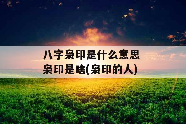 八字枭印是什么意思 枭印是啥(枭印的人)