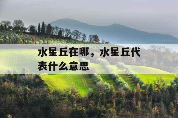 水星丘在哪，水星丘代表什么意思