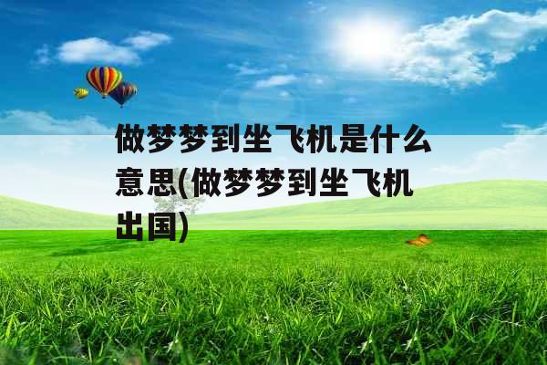 做梦梦到坐飞机是什么意思(做梦梦到坐飞机出国) 做梦梦到坐飞机是什么意思(做梦梦到坐飞机出国)