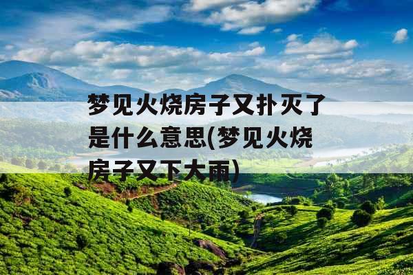 梦见火烧房子又扑灭了是什么意思(梦见火烧房子又下大雨)