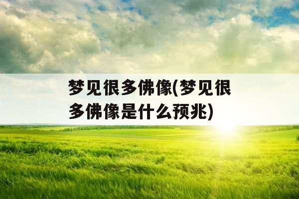 梦见很多佛像(梦见很多佛像是什么预兆)