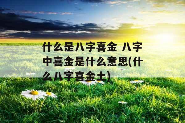 什么是八字喜金 八字中喜金是什么意思(什么八字喜金土) 什么是八字喜金 八字中喜金是什么意思(什么八字喜金土)