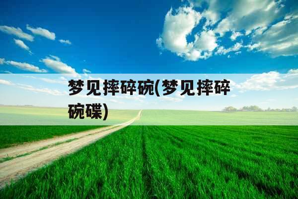 梦见摔碎碗(梦见摔碎碗碟)