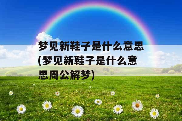 梦见新鞋子是什么意思(梦见新鞋子是什么意思周公解梦)