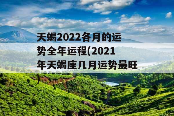 天蝎2022各月的运势全年运程(2021年天蝎座几月运势最旺)