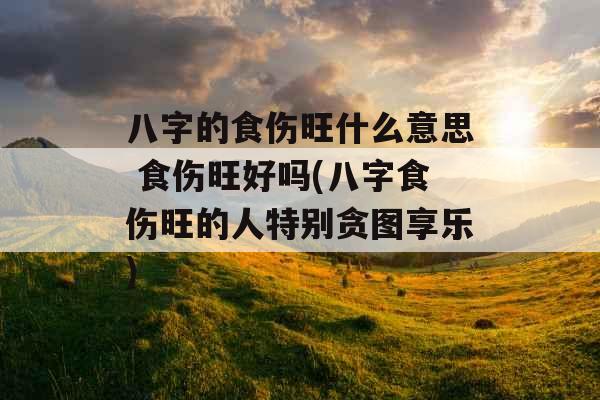 八字的食伤旺什么意思 食伤旺好吗(八字食伤旺的人特别贪图享乐)