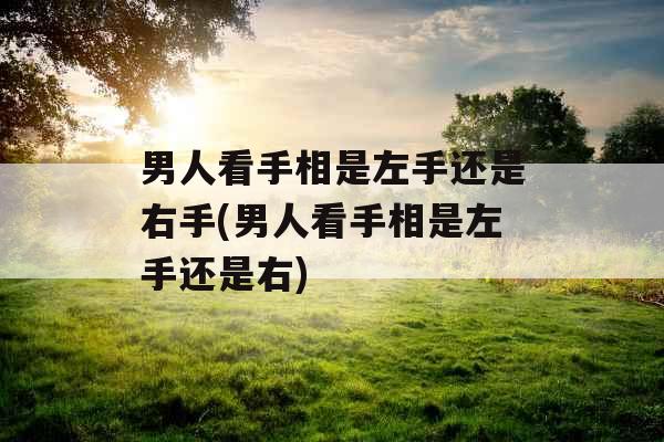 男人看手相是左手还是右手(男人看手相是左手还是右) 男人看手相是左手还是右手(男人看手相是左手还是右)