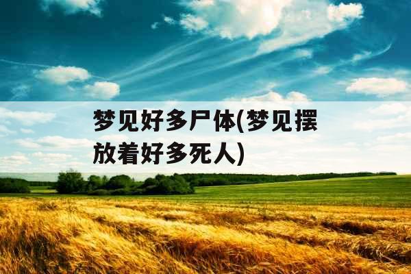梦见好多尸体(梦见摆放着好多死人)