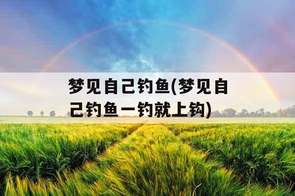 梦见自己钓鱼(梦见自己钓鱼一钓就上钩)