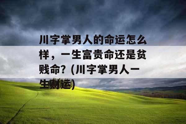 川字掌男人的命运怎么样，一生富贵命还是贫贱命？(川字掌男人一生财运)