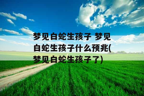 梦见白蛇生孩子 梦见白蛇生孩子什么预兆(梦见白蛇生孩子了)