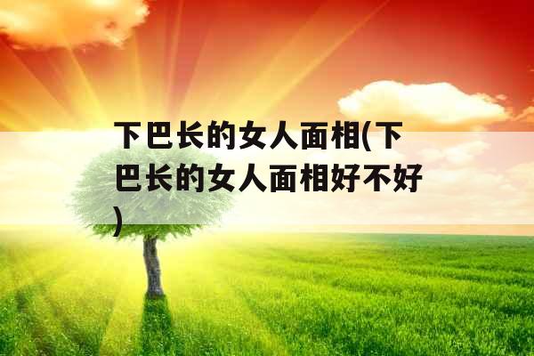 下巴长的女人面相(下巴长的女人面相好不好)