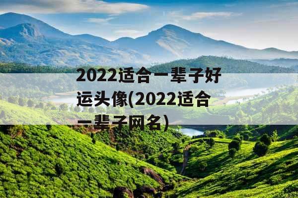 2022适合一辈子好运头像(2022适合一辈子网名)