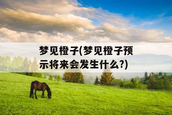 梦见橙子(梦见橙子预示将来会发生什么?)