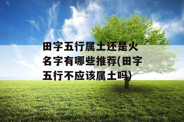 田字五行属土还是火 名字有哪些推荐(田字五行不应该属土吗)