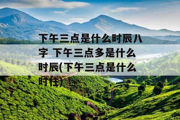 下午三点是什么时辰八字 下午三点多是什么时辰(下午三点是什么时柱)