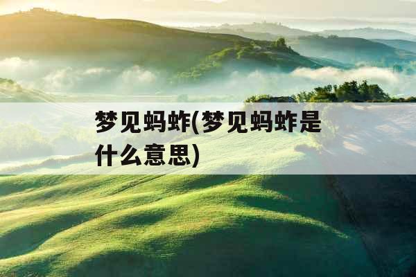 梦见蚂蚱(梦见蚂蚱是什么意思)