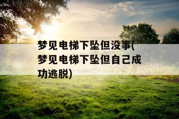 梦见电梯下坠但没事(梦见电梯下坠但自己成功逃脱)