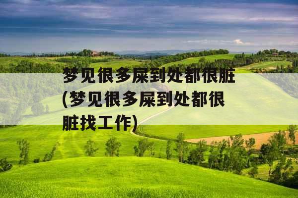 梦见很多屎到处都很脏(梦见很多屎到处都很脏找工作)