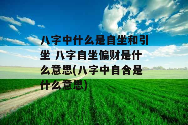 八字中什么是自坐和引坐 八字自坐偏财是什么意思(八字中自合是什么意思)