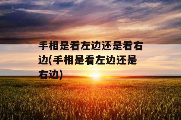 手相是看左边还是看右边(手相是看左边还是右边)