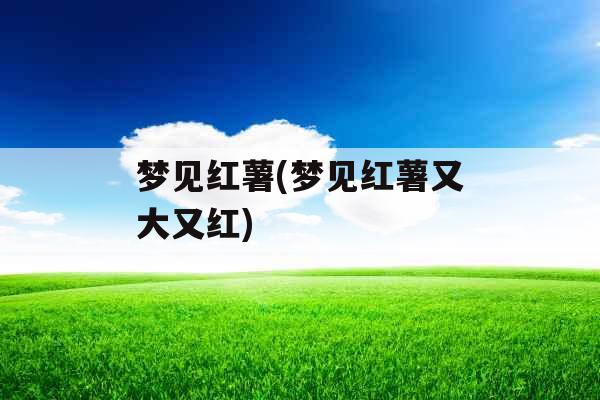 梦见红薯(梦见红薯又大又红)