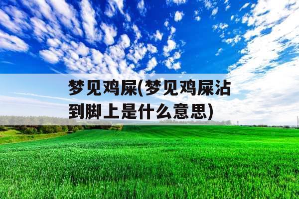 梦见鸡屎(梦见鸡屎沾到脚上是什么意思)