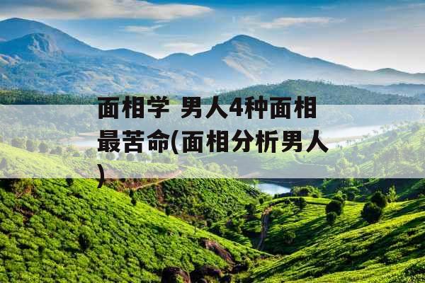 面相学 男人4种面相最苦命(面相分析男人)