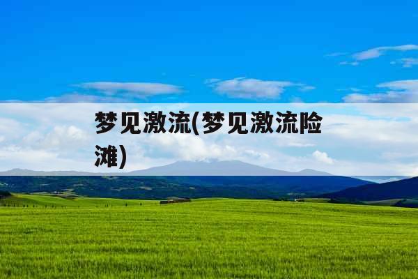 梦见激流(梦见激流险滩)