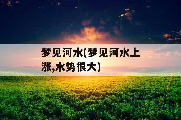 梦见河水(梦见河水上涨,水势很大) 梦见河水(梦见河水上涨,水势很大)